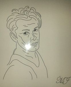 stilisiertes Portait mit CNC-Technik in Holzoberflaeche gefraest