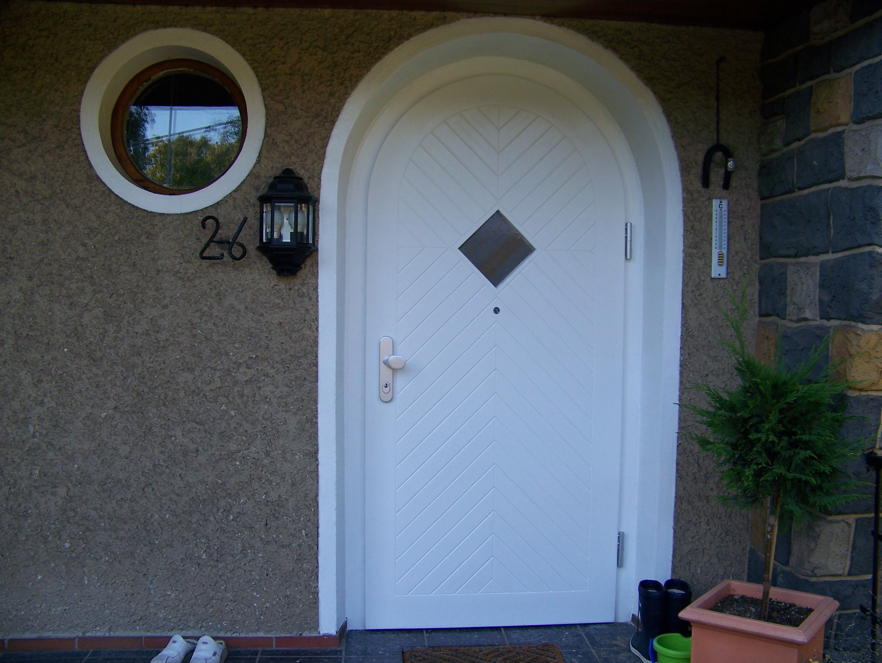 Hauseingangstuer - Fischgraete neu